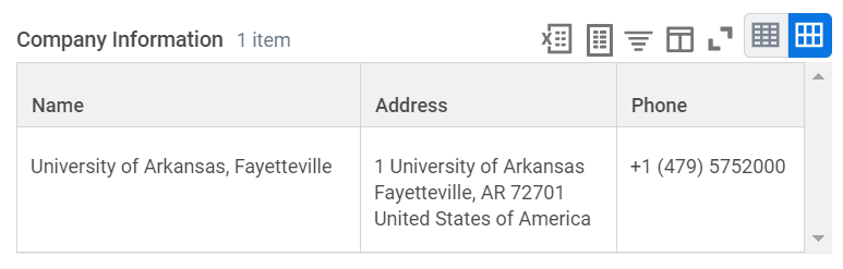 picture of company information section from payslip